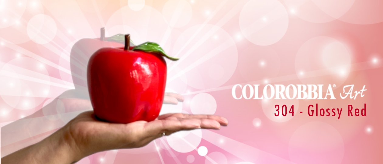 banner glossy red apple